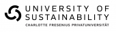 Logo University of Sustainability – Charlotte Fresenius Privatuniversität